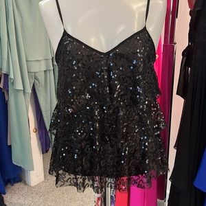 Black sequin camisole size XS